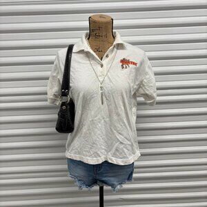 White Vintage Hooters Polo Shirt